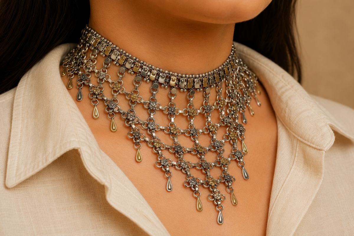 Noor Cascade Choker Necklace
