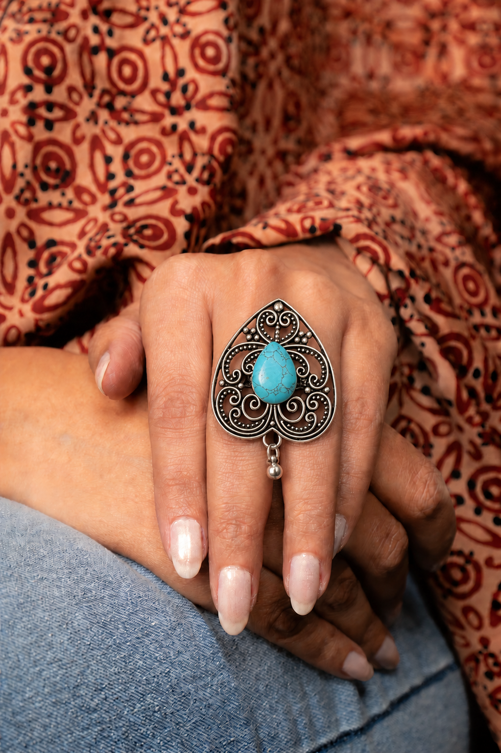 Turquoise Heart Ring