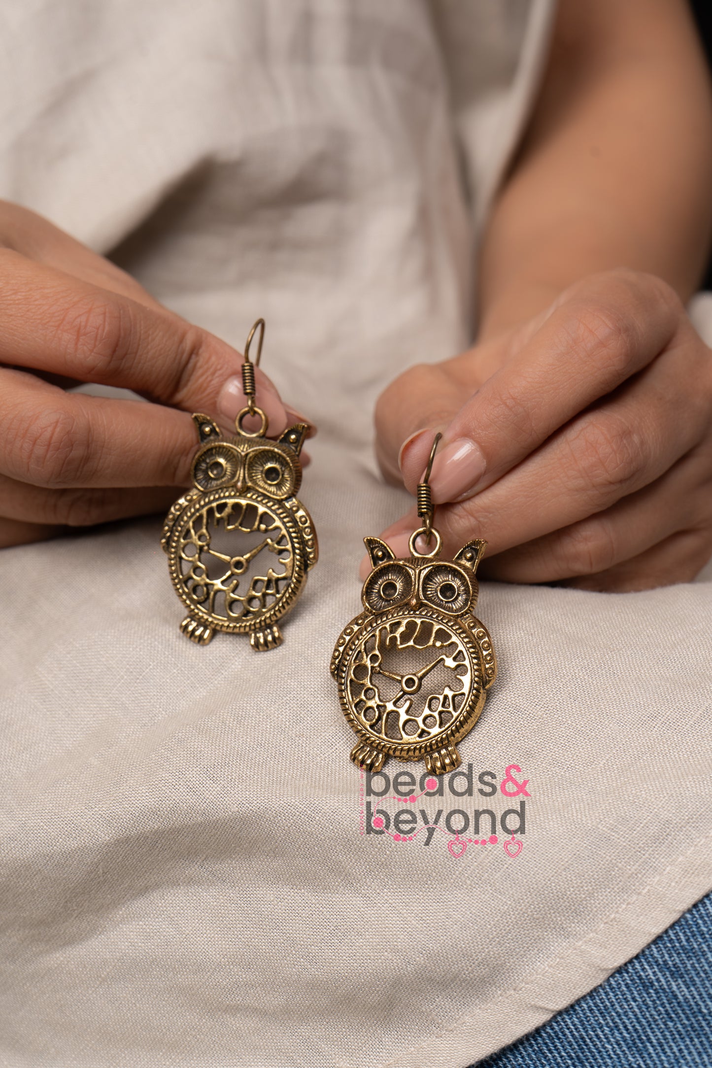 Owl Clock Earring