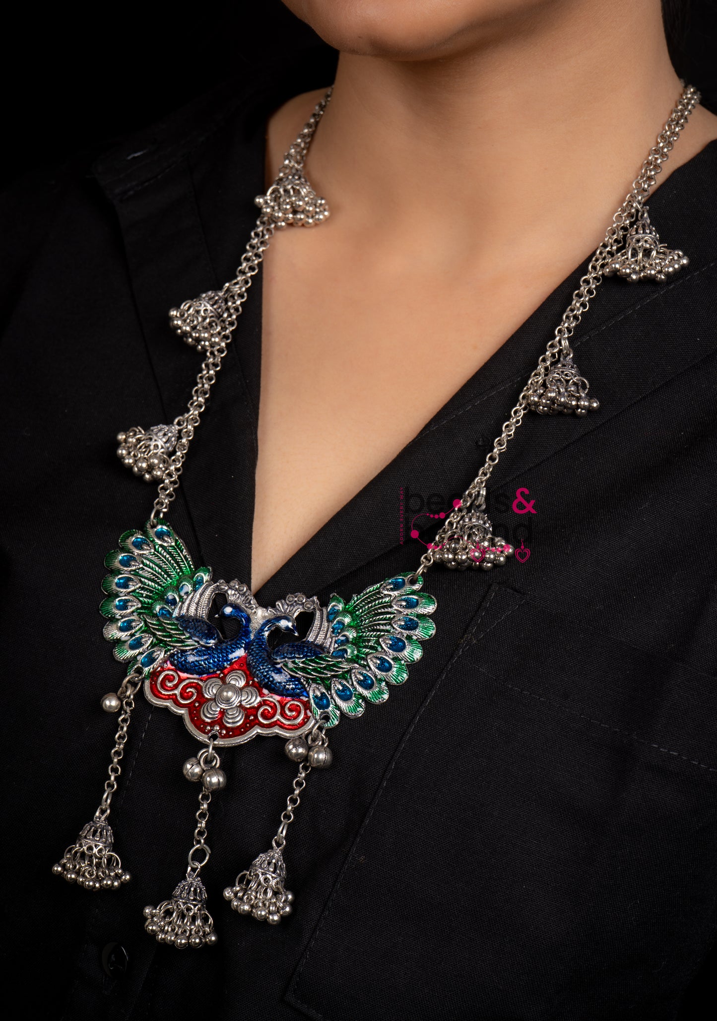Peacock Long Necklace