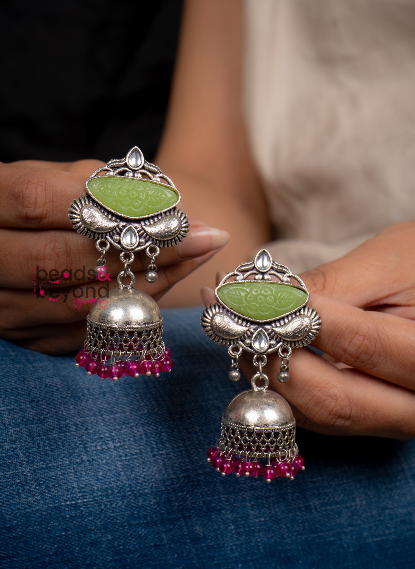 Pi-Gr Stone Drop Earrings