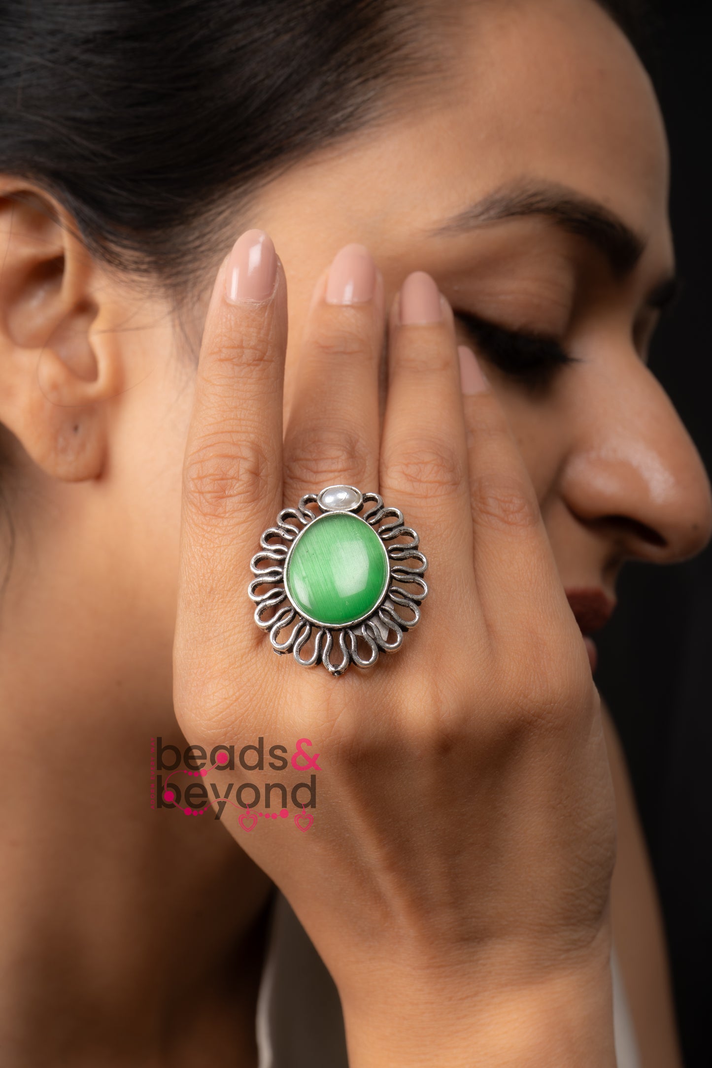 Oval Stone Ring - 6 colors