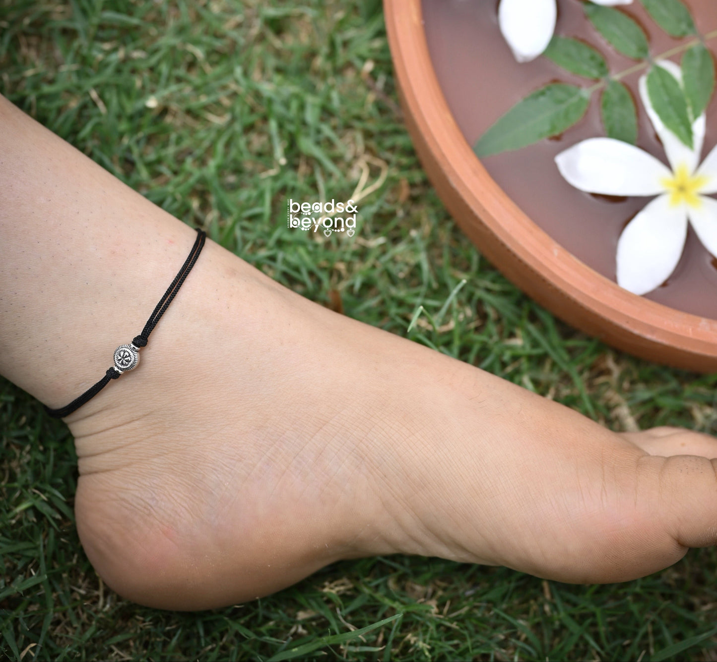 Round beaded Nazarbattu Anklet
