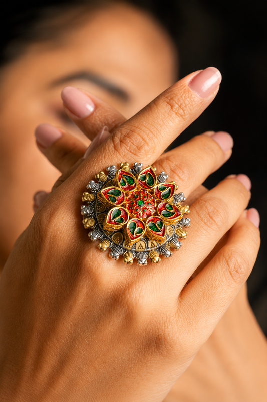 Kundan Mandala Ring