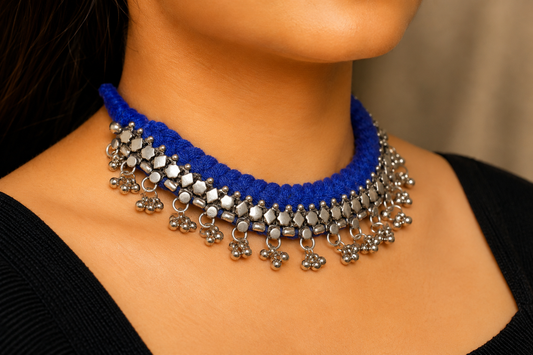 Blue Gypsy Choker Necklace