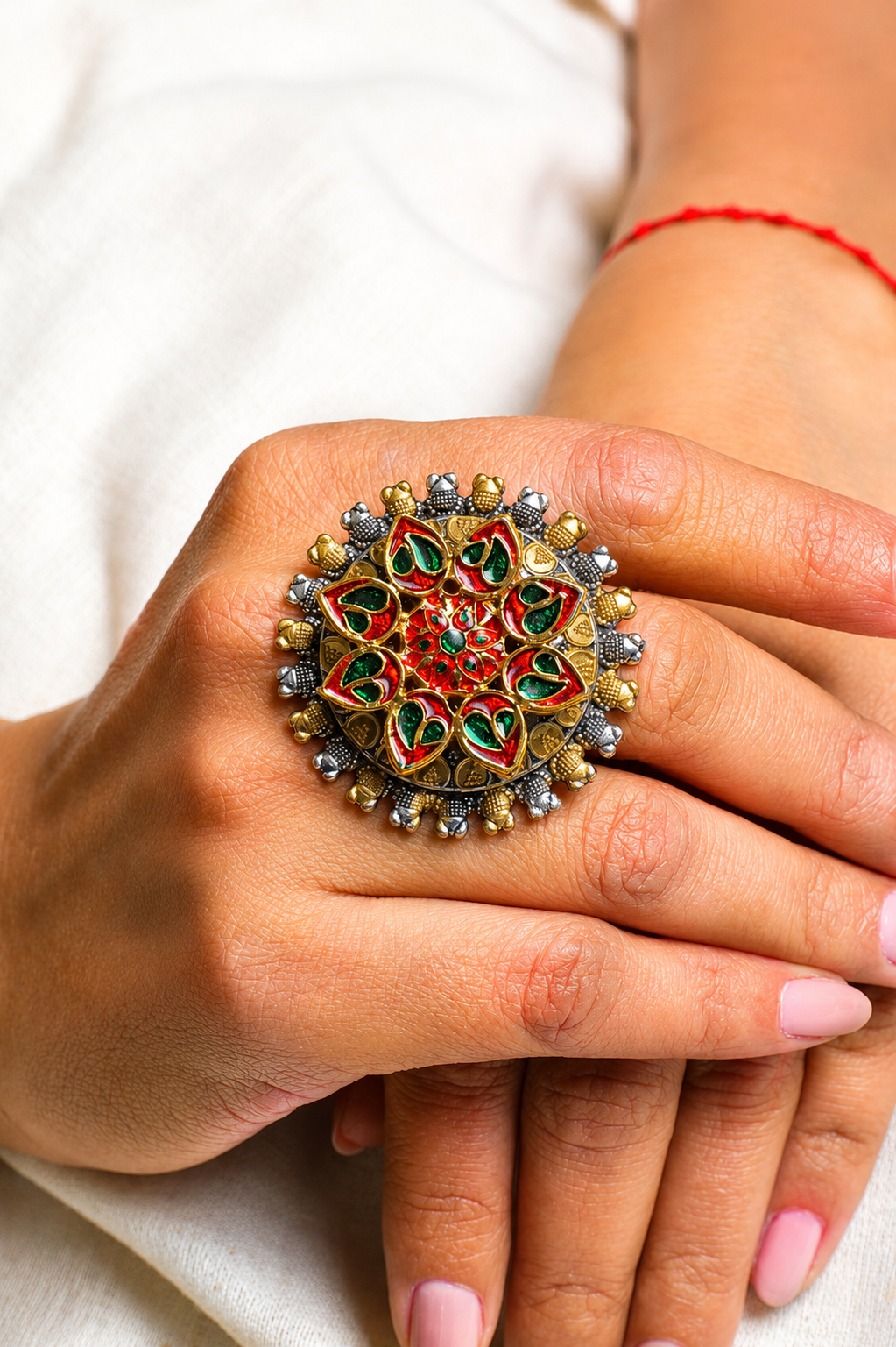 Kundan Mandala Ring