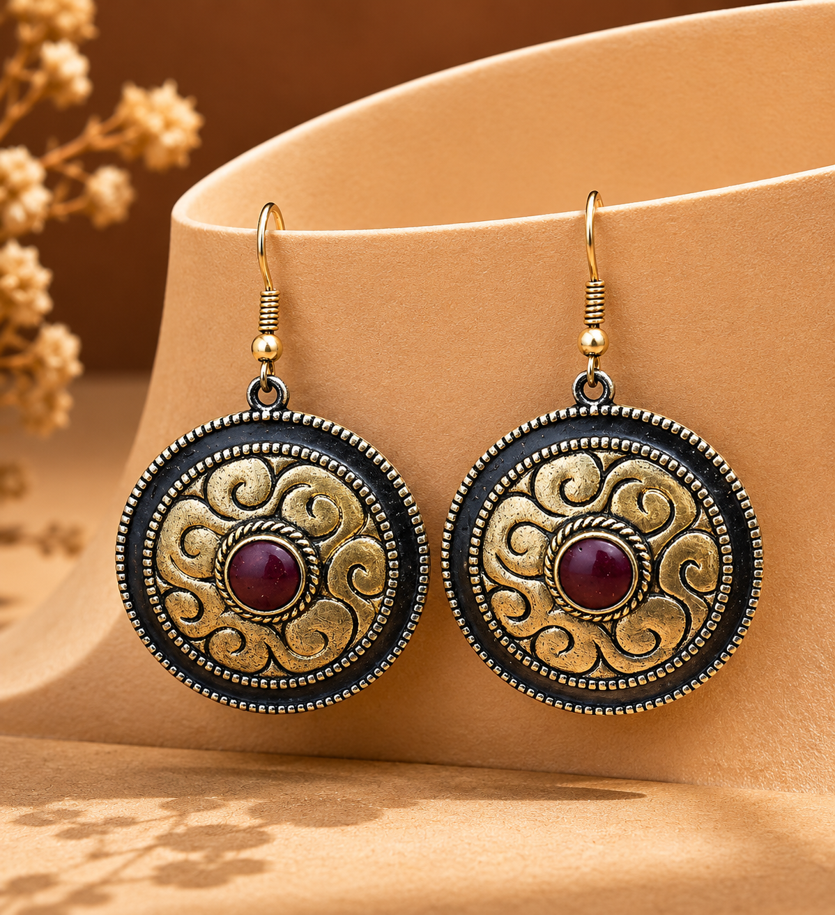 Mandala Loop Earring