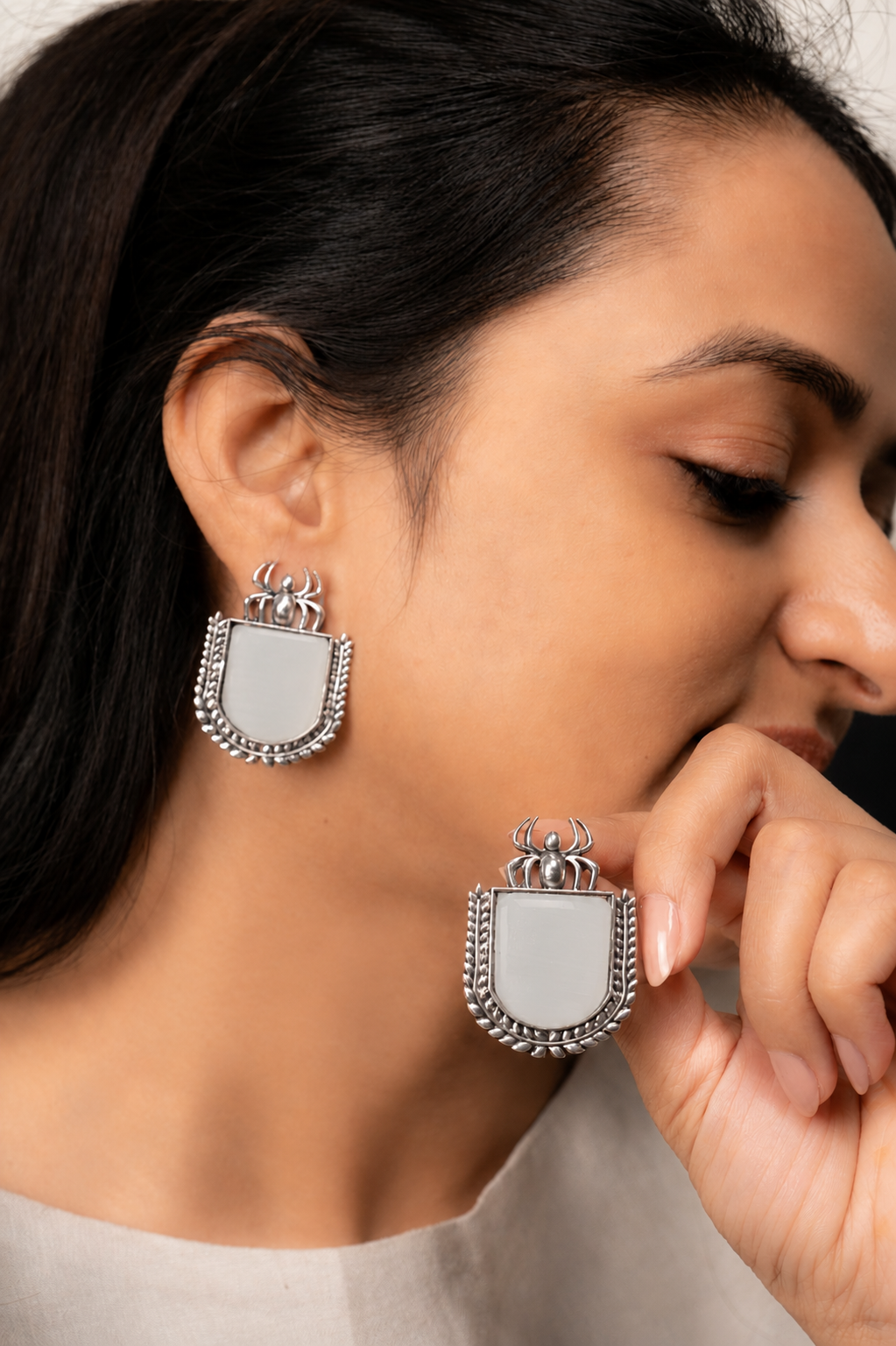 Spider Stone Earrings