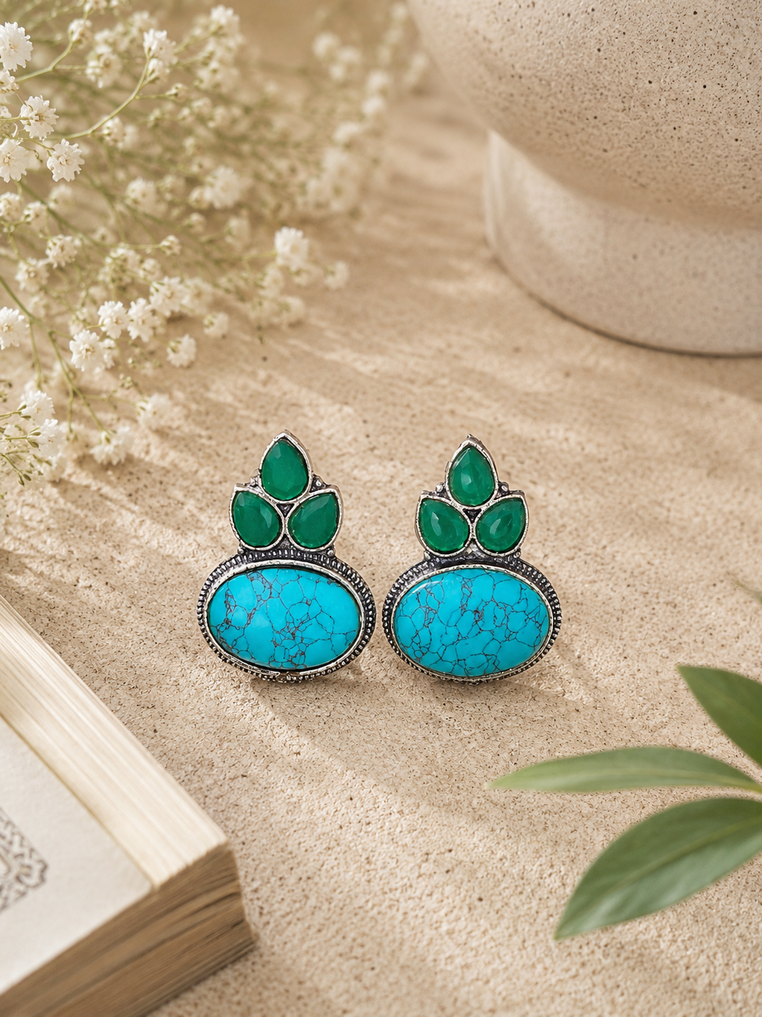 Tuquoise neel Eariings