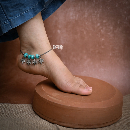 Turquoise Chinar Anklet