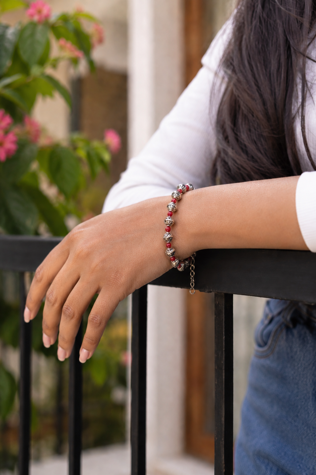Crimson Bead Bracelet