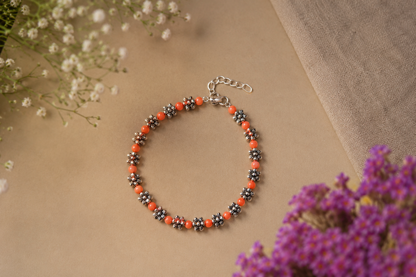 Orange Floret Bracelet