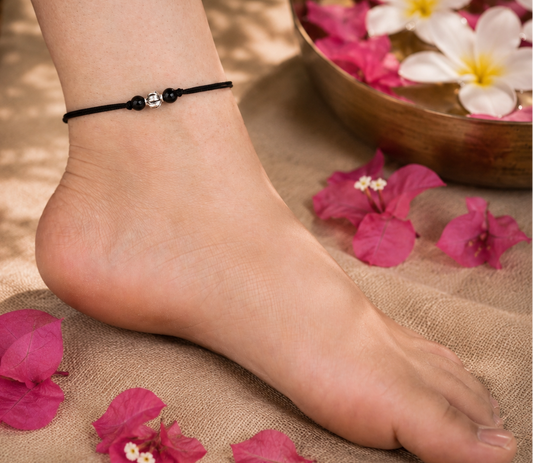 Trio beaded Nazarbattu Anklet