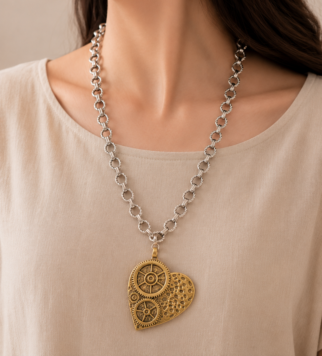 Heart Machine Necklace