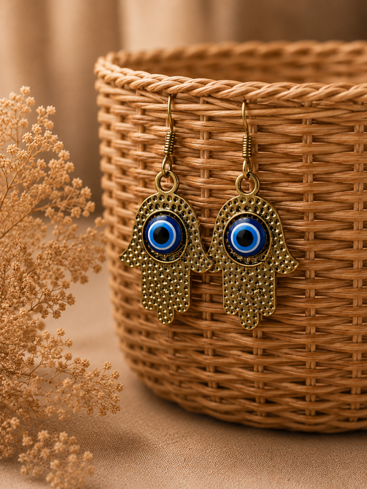Hamsa Evil Eye Earrings