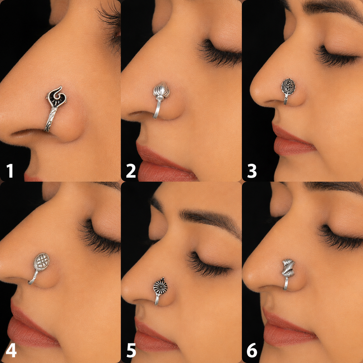 Casual Oxidized Nose pins