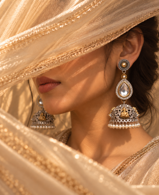 Dual Tone Ganesh Jhumka