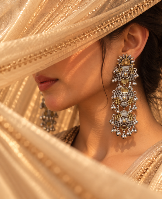 Dual Tone Heritage Earrings