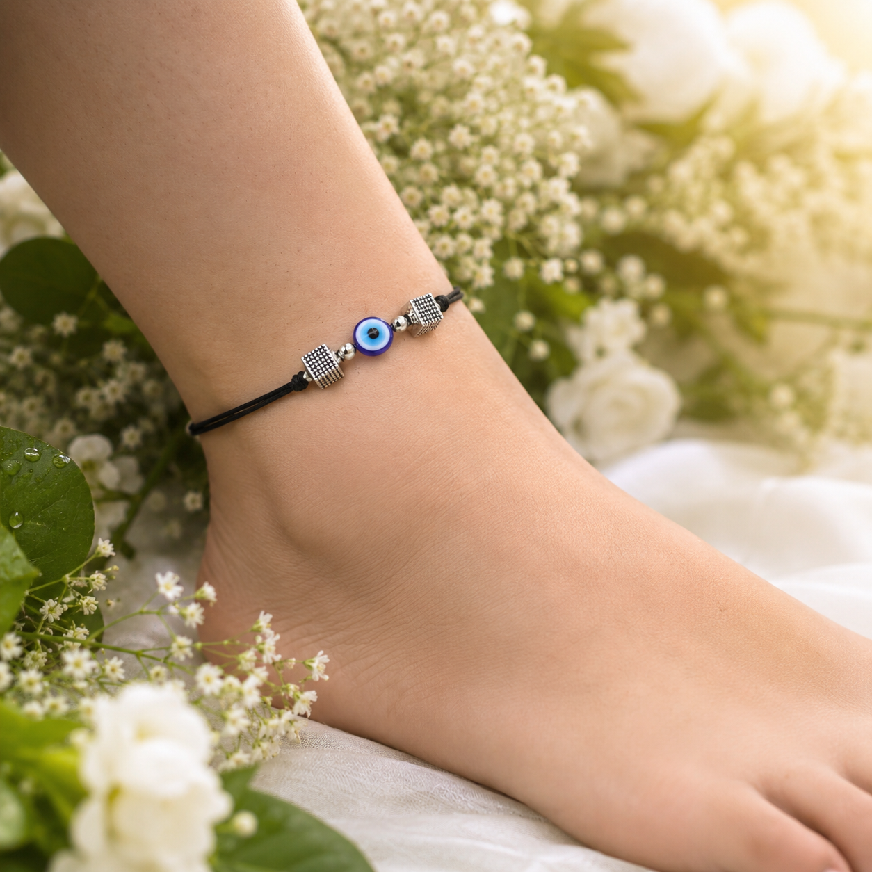 Quad Evil Eye Nazarbattu Anklet