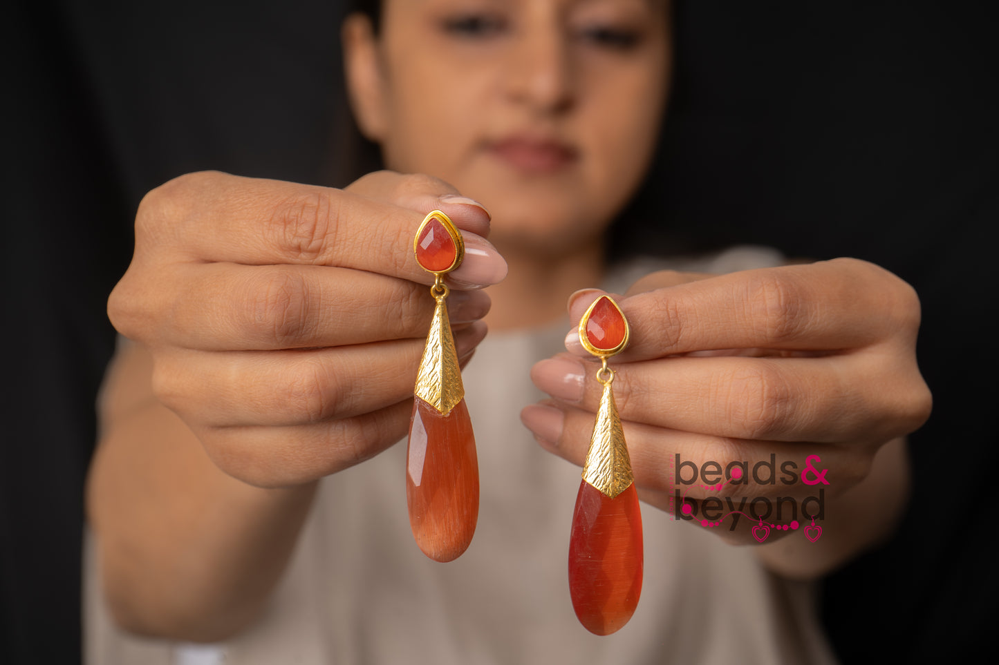 Amber Dangler Earrings