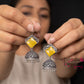 Hirtya Stone Jhumka Earring
