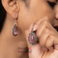 Oval Stone Drop Earrings - 2 color