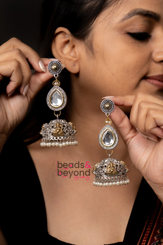 Dual Tone Ganesh Jhumka
