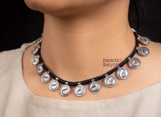 Ying Yang Handbraided Necklace