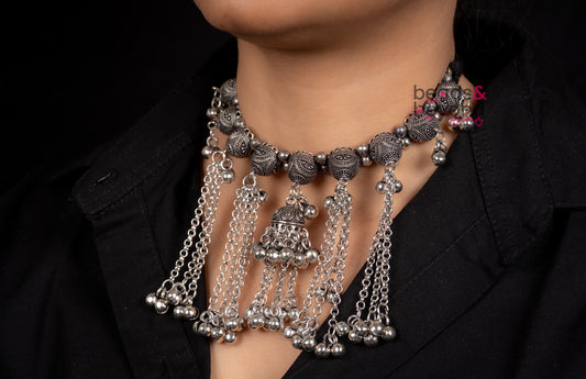 Jhumki Choker Necklace with Earrings