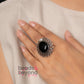 Oval Stone Ring - 6 colors